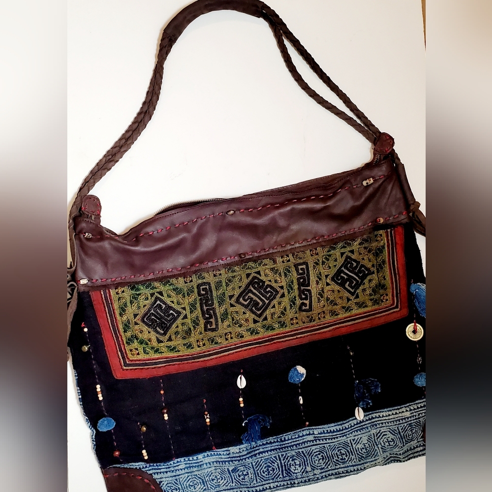 J.P. & Mattie Hill Tribe Embroidered Bag
